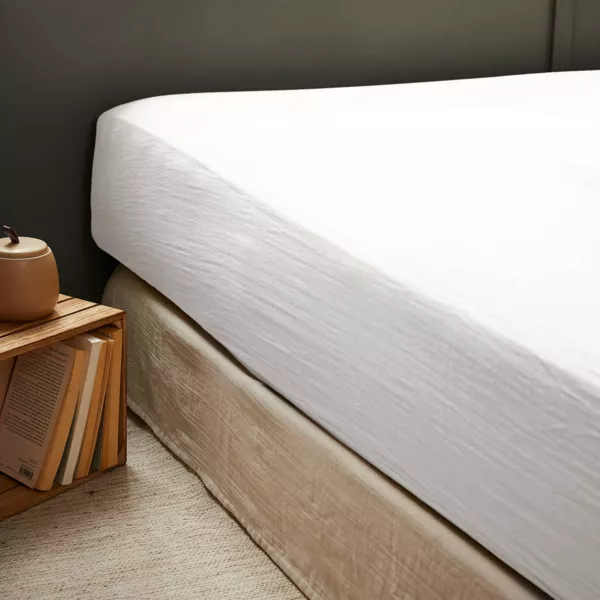 Lenzuolo con angoli garza di cotone (180 x 200 cm) Ga�a Bianco chantilly