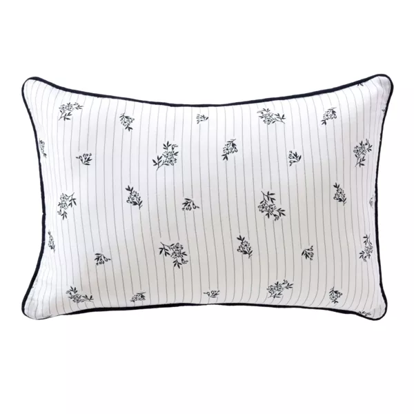 Coussin rectangulaire gaze de coton (40 x 60 cm) Ga�a Iris Bleu