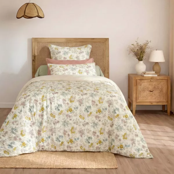 Housse de couette r�versible gaze de coton (140 x 200 cm) Ga�a aquarelle Multicolore