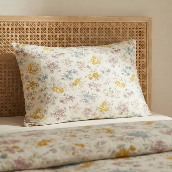 Funda de almohada rectangular de gasa de algod�n (50 x 70 cm) Ga�a Acuarela Multicolor