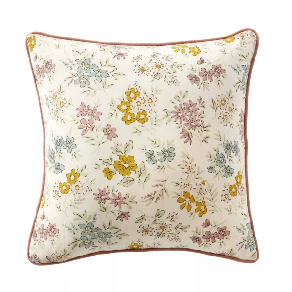 Coussin carr� gaze de coton (45 x 45 cm) Ga�a Aquarelle Multicolore