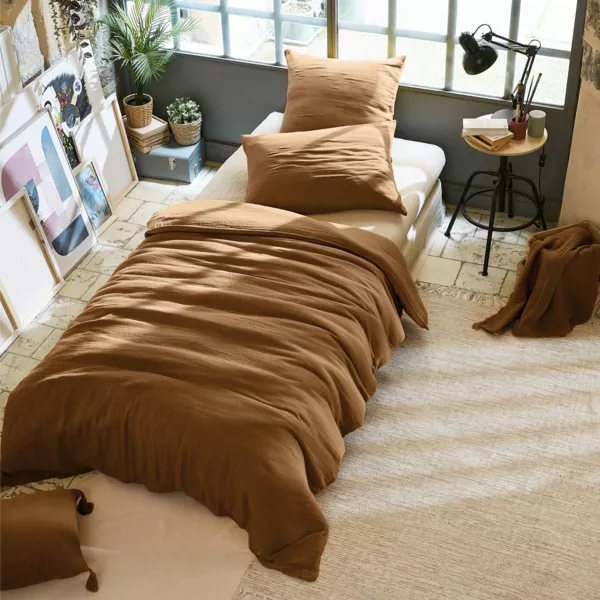 Musselin-Bettbezug (140 x 200 cm) Ga�a Camel