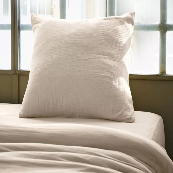 Federa quadrata garza di cotone (60 x 60 cm) Ga�a Beige pampa