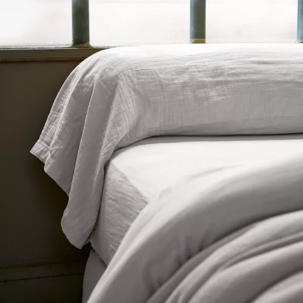 Taie de traversin gaze de coton (L185 cm) Ga�a Gris nuage