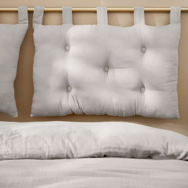 Kopfteil-Kissen Musselin (80 x 50 cm) Ga�a Hellgrau