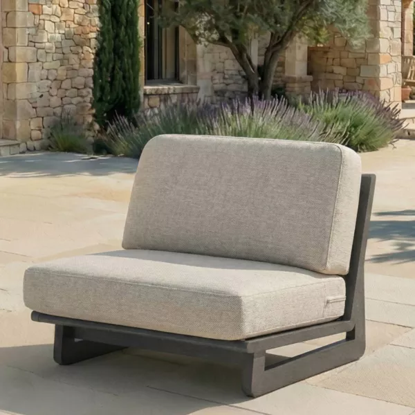 Sill�n de jard�n de aluminio Long Beach Gris antracita y topo
