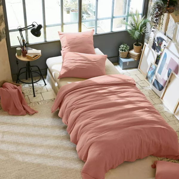 Musselin-Bettbezug (140 x 200 cm) Ga�a Pfirsichrosa