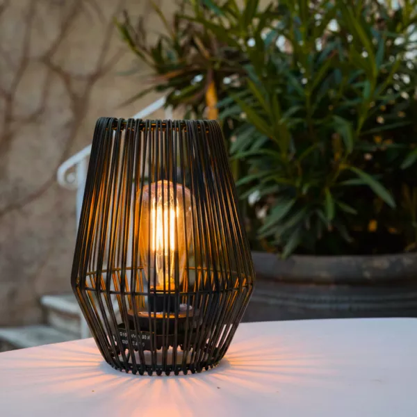 Solar-Tischlampe LED (H23 cm) Calabre Schwarz