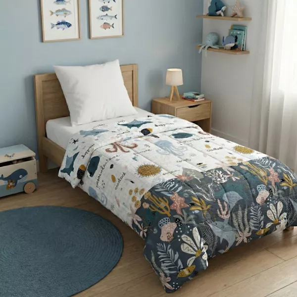 Edred�n estampado infantil (140 x 200 cm) Octopia Multicolor