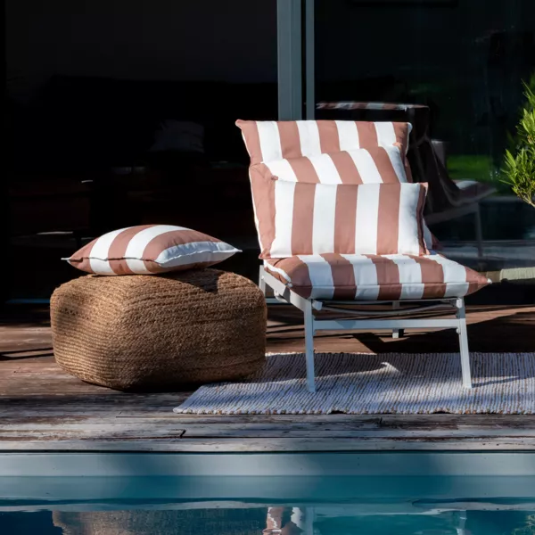 Housse de coussin pour bain de soleil déperlante (190 x 70 cm) Noa Brique