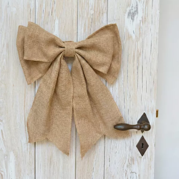 Schleife Weihnachten aus Jute (H40 cm) Raffinement Naturel