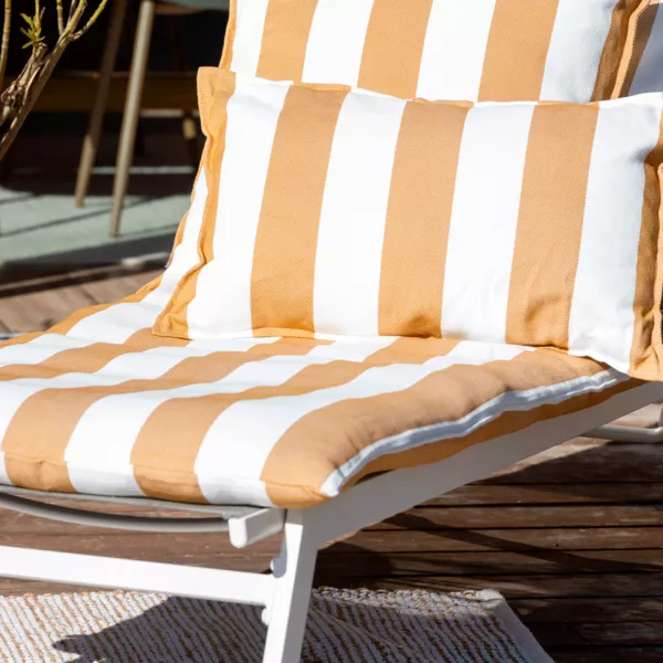 Housse de coussin ext�rieur rectangulaire d�perlante (40 x 60 cm) Noa Jaune ocre