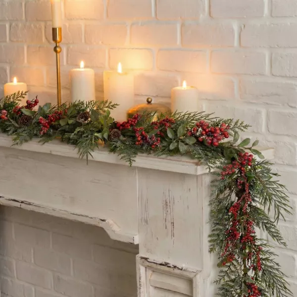 Guirnalda con adornos B�lya Rojo