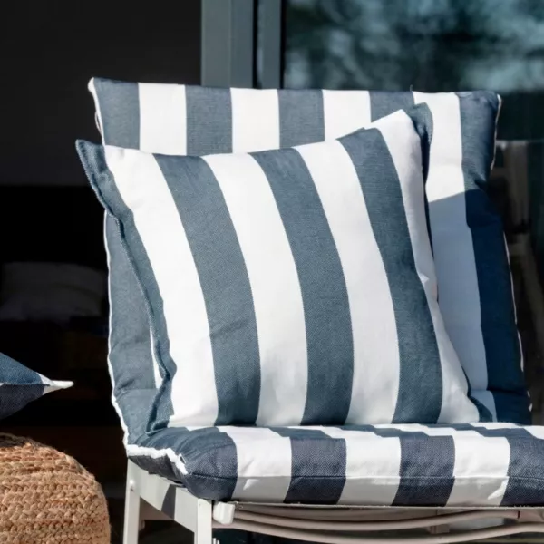 Copricuscino da esterno quadrato idrorepellente (60 x 60 cm) Noa Blu mezzanotte