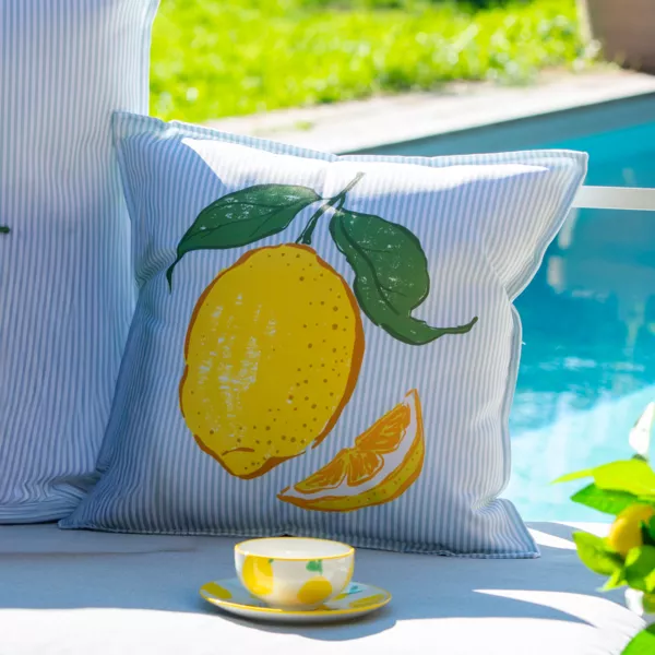 Copricuscino da esterno quadrato idrorepellente (45 x 45 cm) Capri Blu