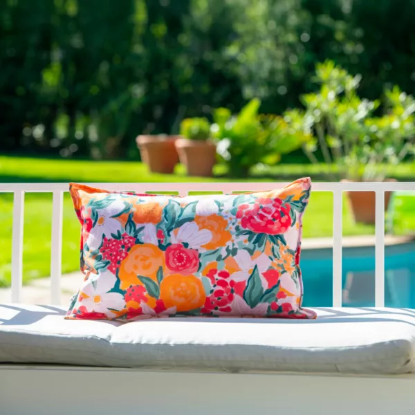 Housse de coussin ext�rieur rectangulaire d�perlante (40 x 60 cm) Kiara Multicolore