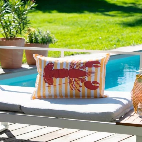 Housse de coussin ext�rieur rectangulaire d�perlante (40 x 60 cm) Omar Jaune