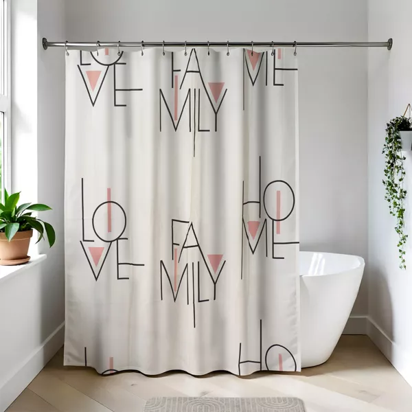 PEVA Duschvorhang (180 x 180 cm) Minimalist Beige Grau