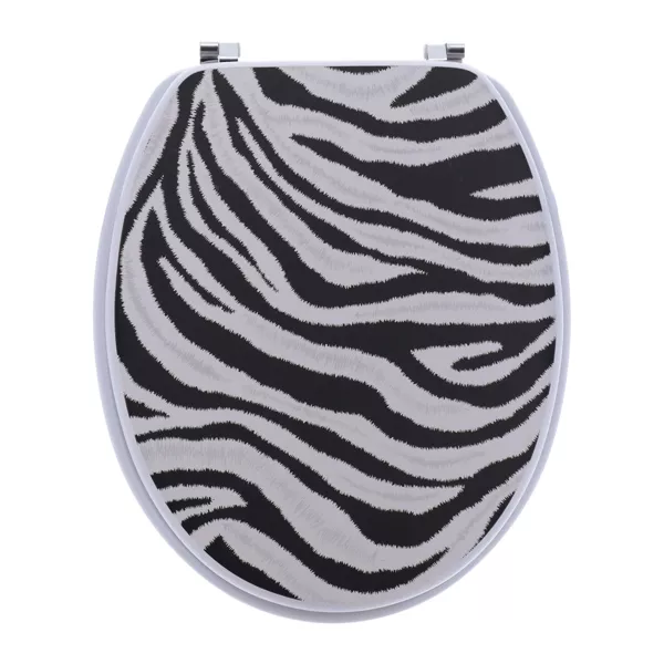 Toiletbril van 18 inch Nubia Zwart en wit