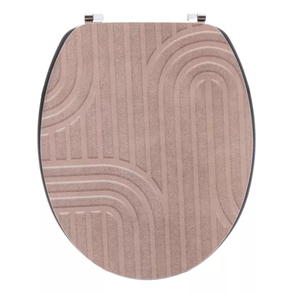 Toiletbril hout 18 inch Minimalistisch Blush Roze