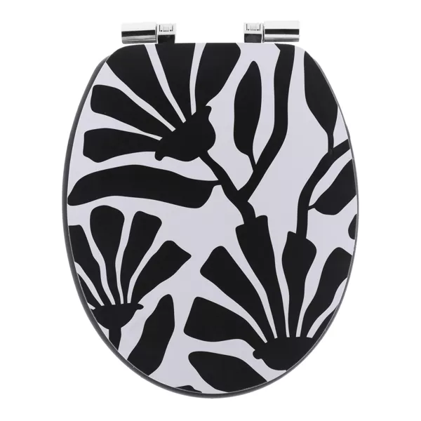 Toiletbril van zwart hout 18 inch Betty