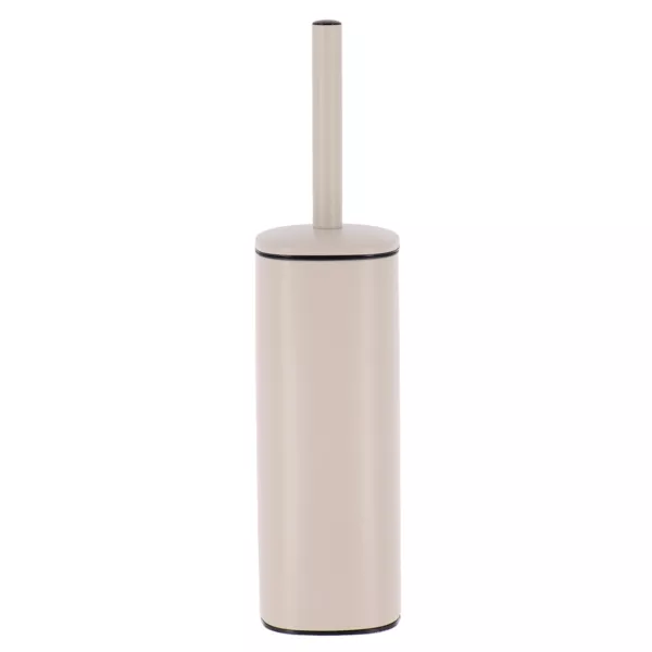 Toiletborstel vierkant met metalen deksel Boho-Chic Beige