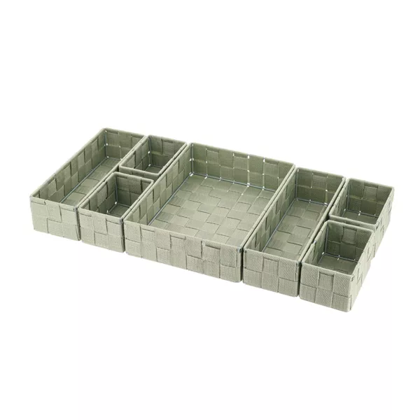 Schubladenorganizer Badezimmer 7 geflochtene K�rbe Oro Rosmaringr�n