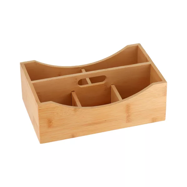 Organizzatore per il bagno con 5 scomparti e manico in bamb� Instant Naturel