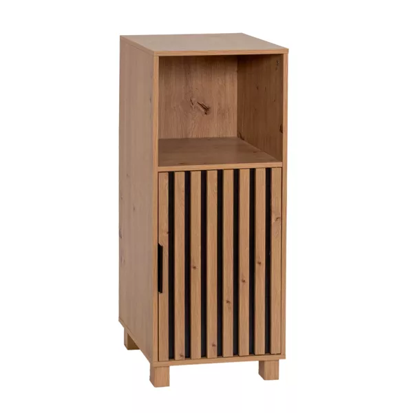 Meuble bas salle de bain bois (86 x 35 cm) Karma Naturel