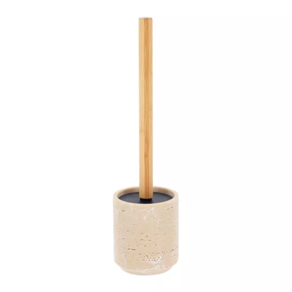 WC-B�rste aus Polyresin mit Travertin-Effekt Lina Beige