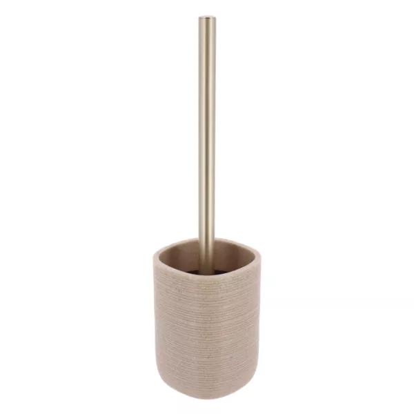 Gestreifte WC-B�rste aus Polyresin Lina Beige