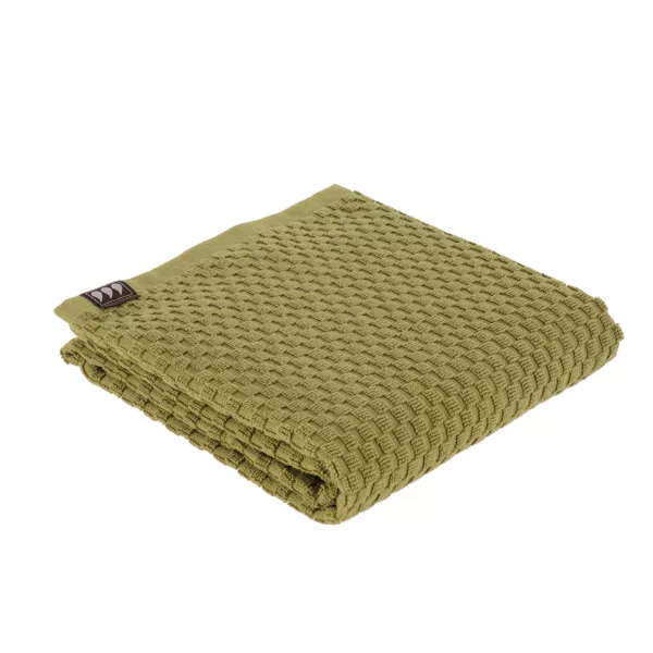 Serviette de bain coton (50 x 90 cm) Boho-chic Vert olive