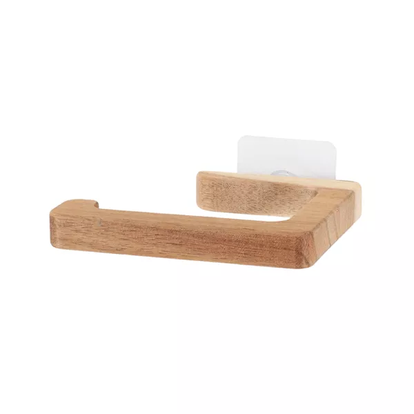 Portarrollos de papel higi�nico adhesivo de pared acacia Easy Chic Natural