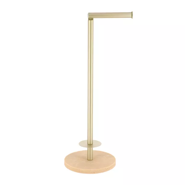 Toilettenpapierhalter mit Travertin-Effekt und Reserve Lina Beige