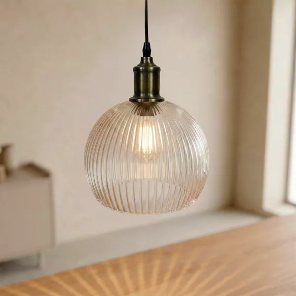 Glas-H�ngelampe (D20 cm) Velden Transparent