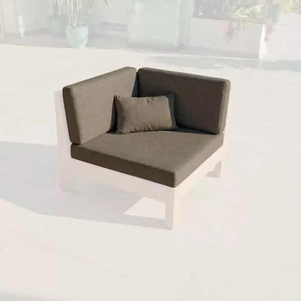 Housses de coussin de remplacement pour Fauteuil d'angle Born�o Gris clair