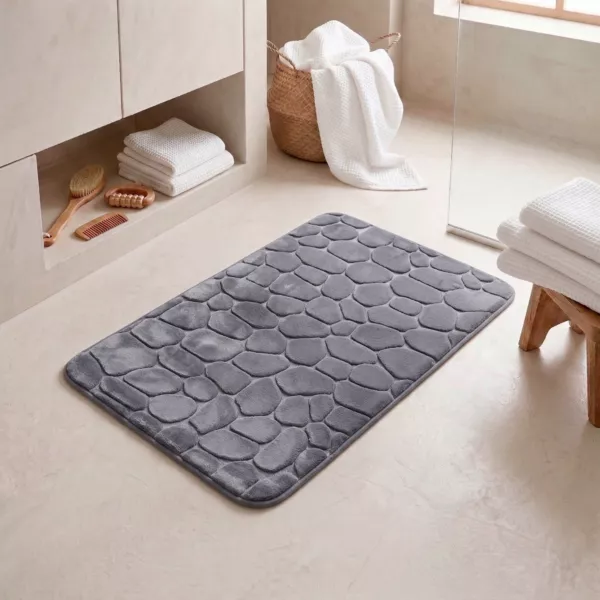 Tappeto da bagno memory foam (50 x 80 cm) Galeo Grigio scuro