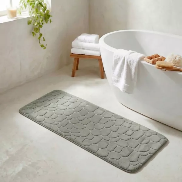 Tappeto da bagno rettangolare memory foam (50 x 120 cm) Galeo Verde cachi