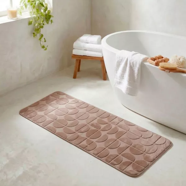 Tappeto da bagno rettangolare in memory foam (45 x 120 cm) Motivo Cappuccino