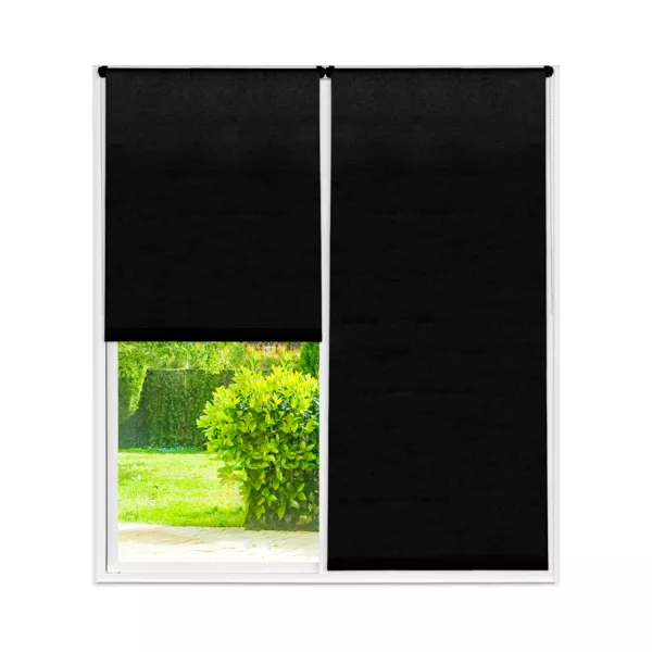 Tenda a rullo oscurante testurizzata (200 x 200 cm) Nyx Nero