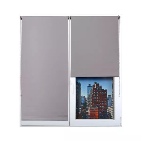 Tenda a rullo oscurante (210 x 220 cm) Tinta unita Grigio