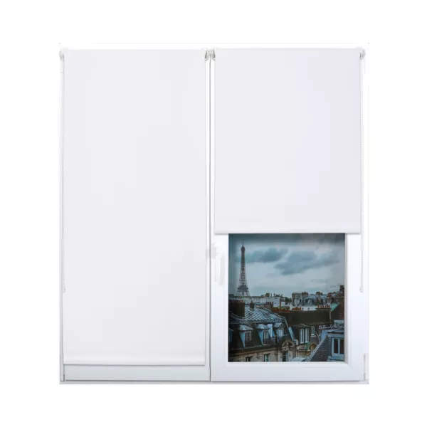 Store enrouleur occultant (210 x 220 cm) Uni Blanc 