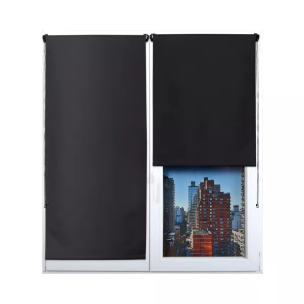 Tenda a rullo oscurante (180 x 180 cm) Tinta unita Nero