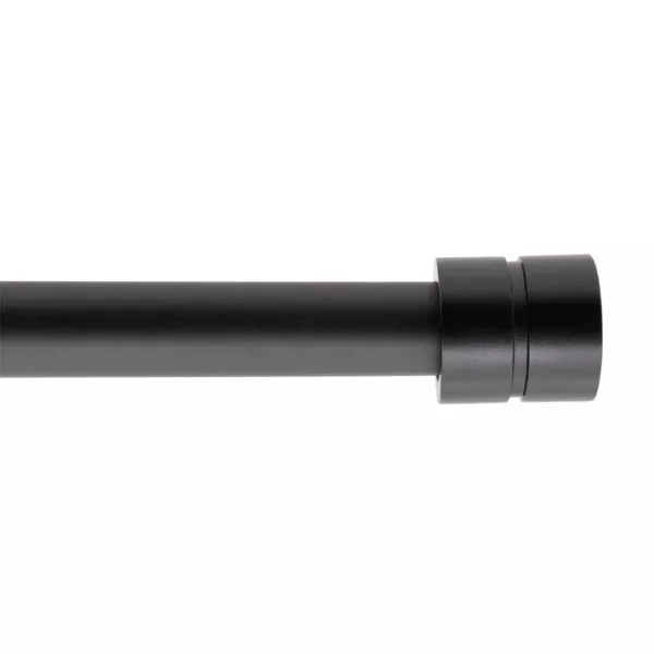 Justerbart gardinstangss�t (L210 - L380 cm / D28 mm) Cesena Mat Sort