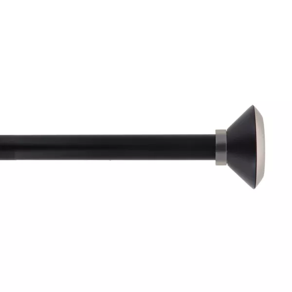 Kit de tringle extensible (L210 - L380 cm / D19 mm) Coni Argent et Noir