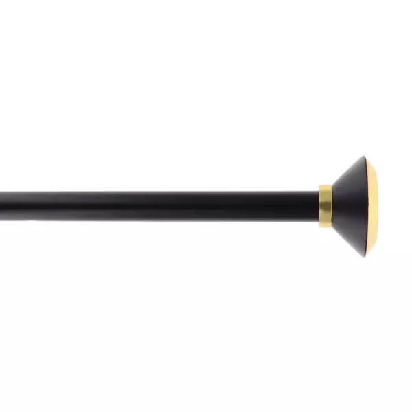 Kit asta tenda estensibile (L210 - L380 cm / D19 mm) Coni Oro e Nero