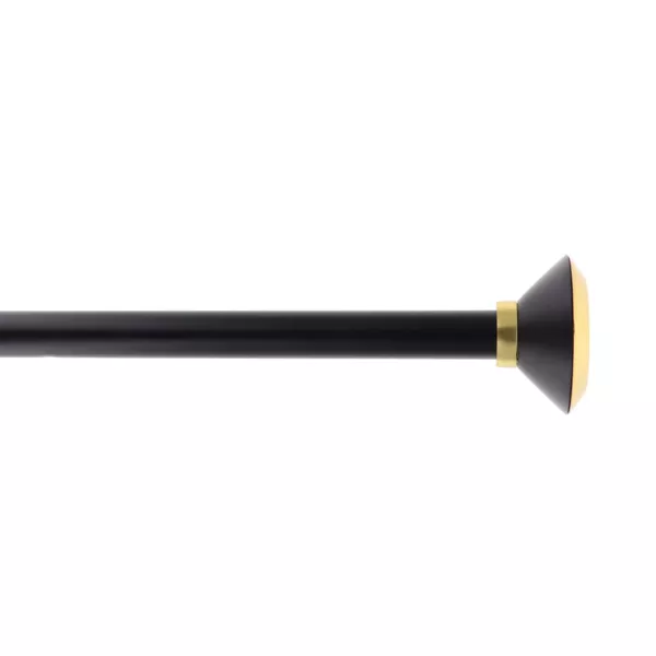 Ausziehbares Stangen-Set (L120 - L210 cm / D19 mm) Coni Gold und Schwarz