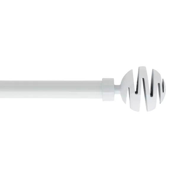Kit asta tenda estensibile (L140 - L260 cm / D19 mm) Villalouise Bianco laccato