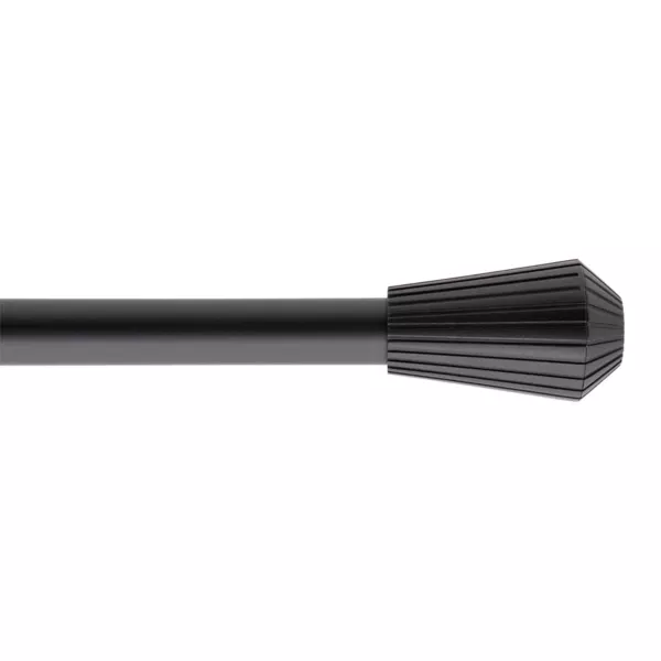 Kit de tringle extensible (L120 - 210 cm / D19 mm) Pise Noir mat