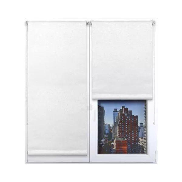 Store enrouleur occultant textur� (45 x 180 cm) Nyx Blanc